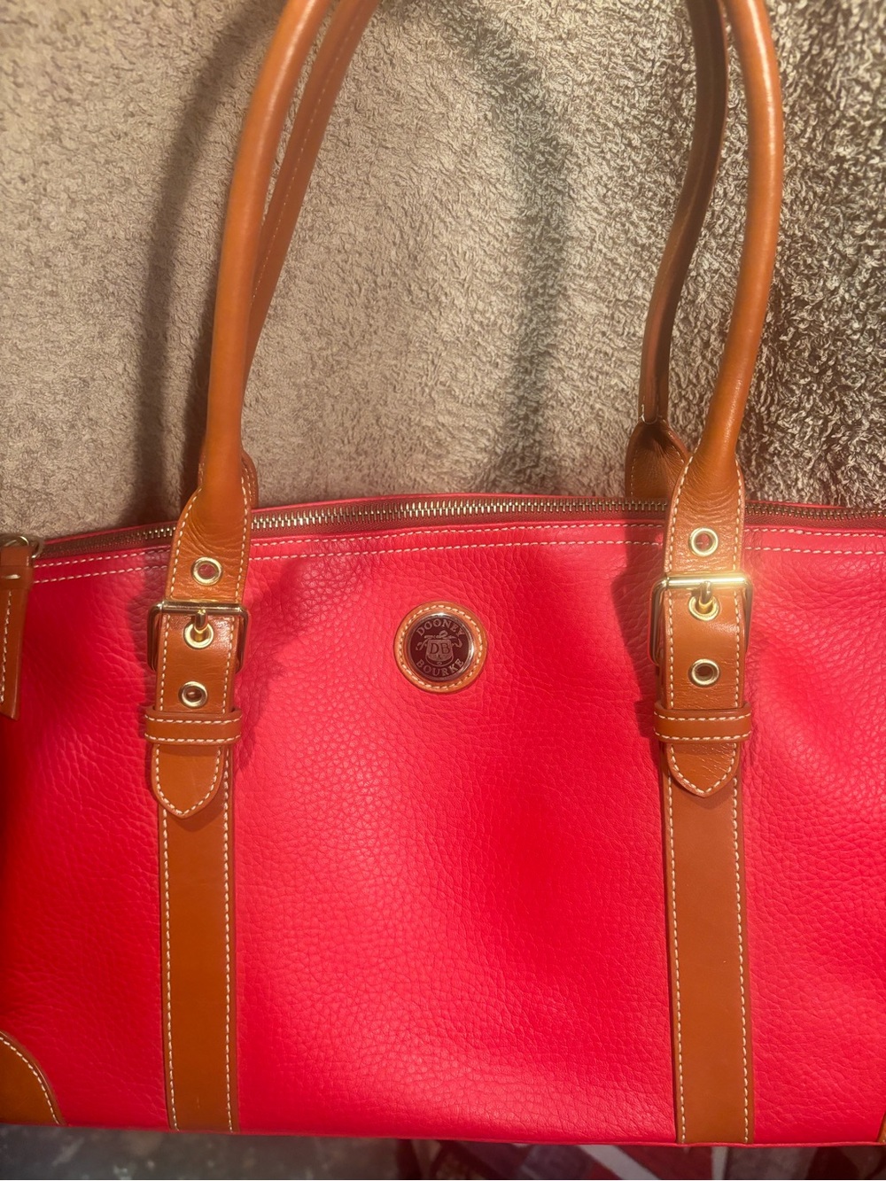 Dooney Bourke red purse new with strap